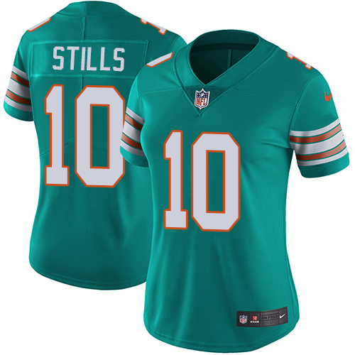 Nike Dolphins #10 Kenny Stills Aqua Green Alternate Women's Stitched NFL Vapor Untouchable Limited Jersey
